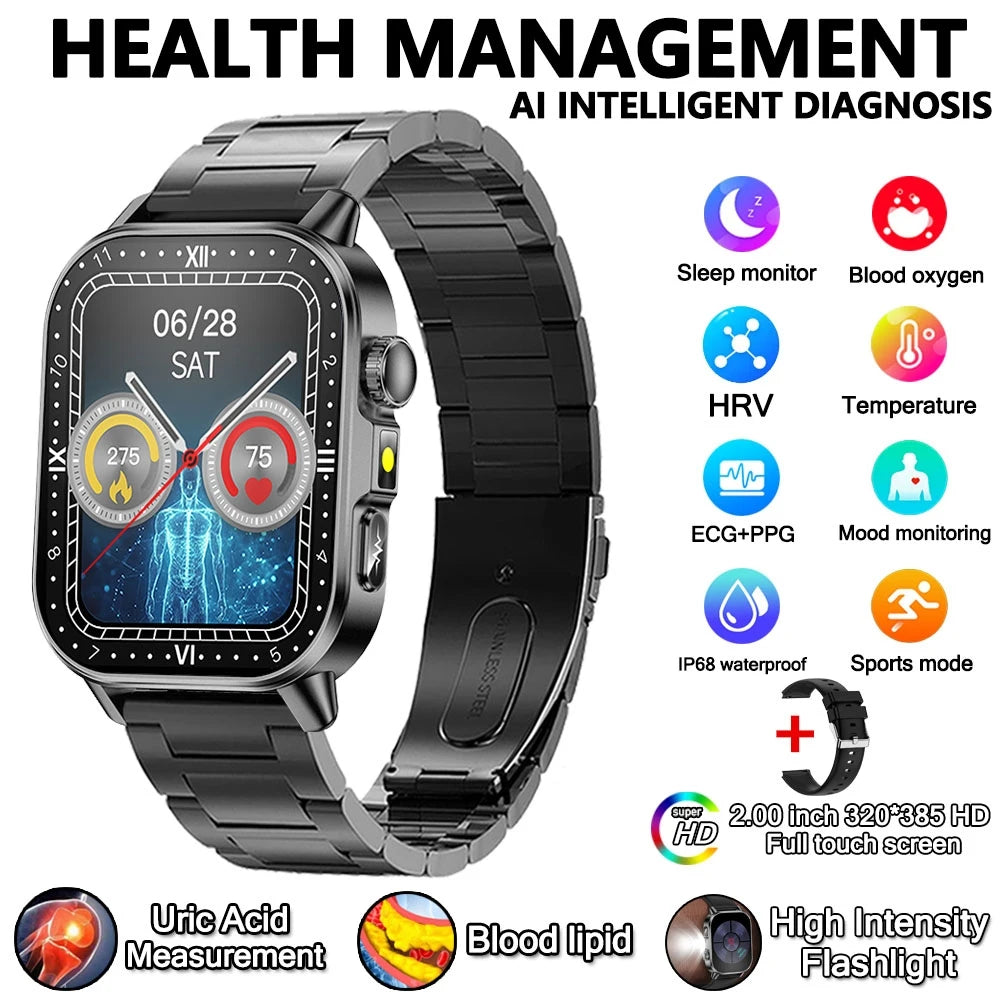 ChiBear Professional Health Smartwatch — Advanced Body Composition & ECG Monitor