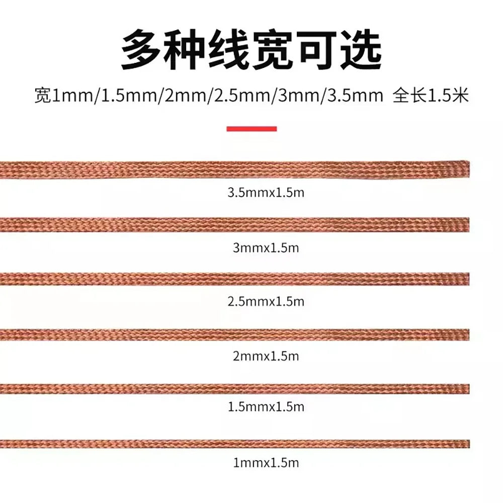 Copper Alloy Desoldering Braid — Manual Solder Remover Tool for Welding