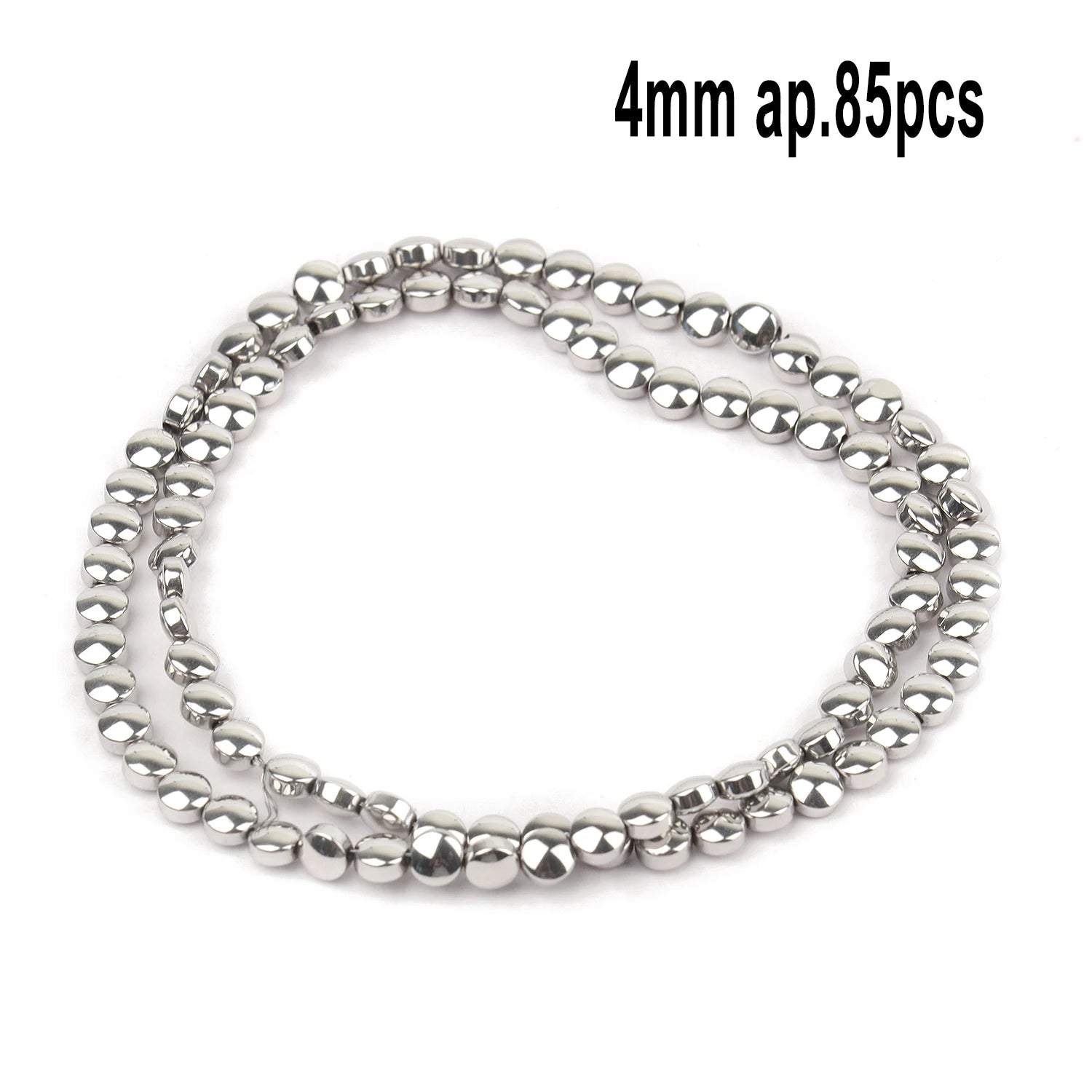 Rhodium Plated Hematite Beads — Geometric Jewelry Making Charms