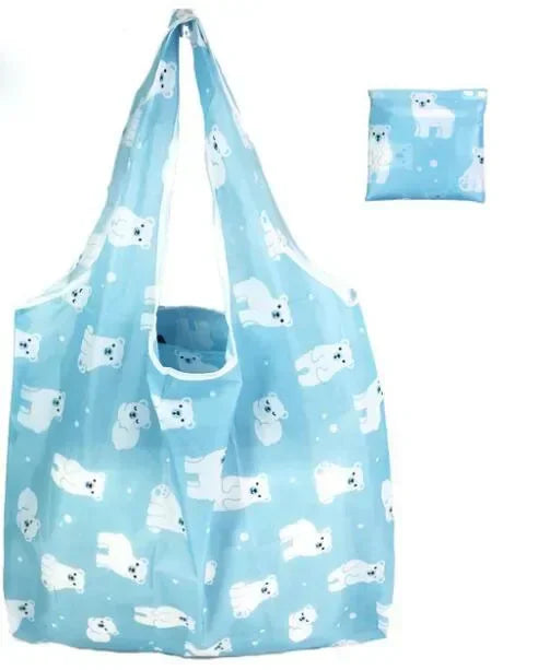 eTya Reusable Floral Shopping Bag — Foldable Large Capacity Tote
