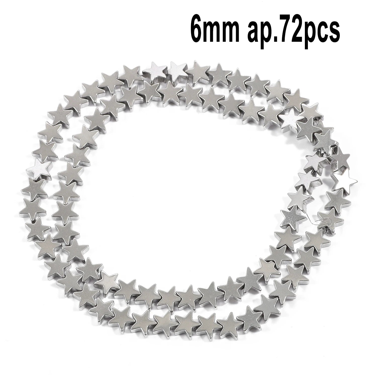 Rhodium Plated Hematite Beads — Geometric Jewelry Making Charms
