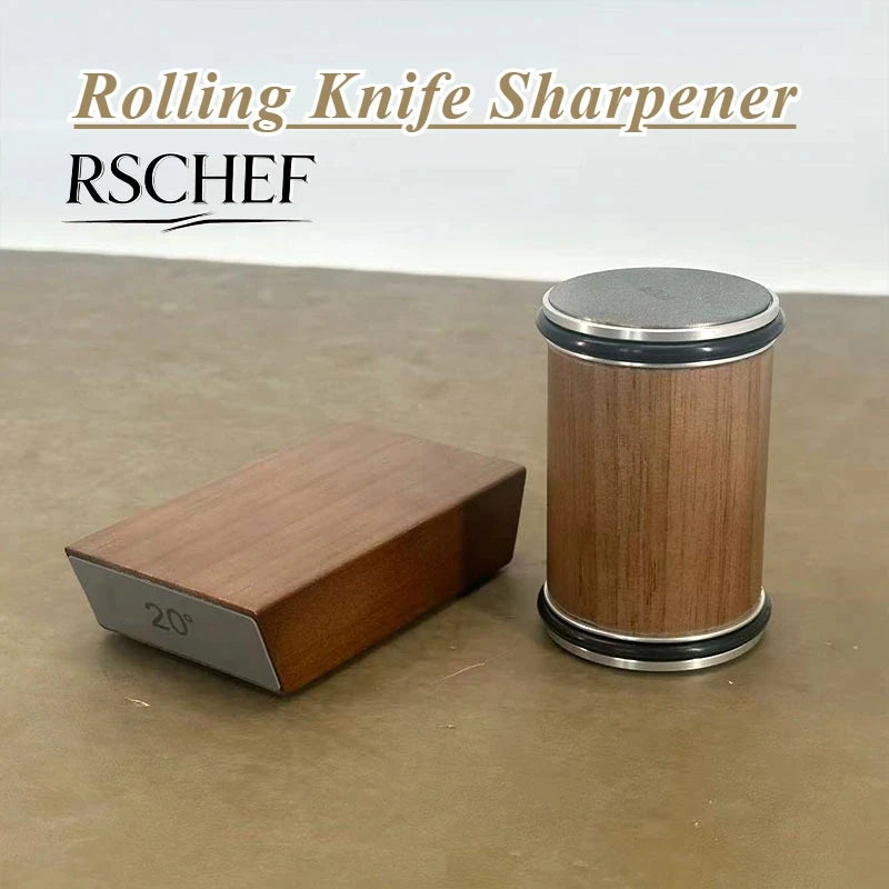 RSCHEF Rolling Knife Sharpener & Magnetic Holder — Diamond Stone Kit