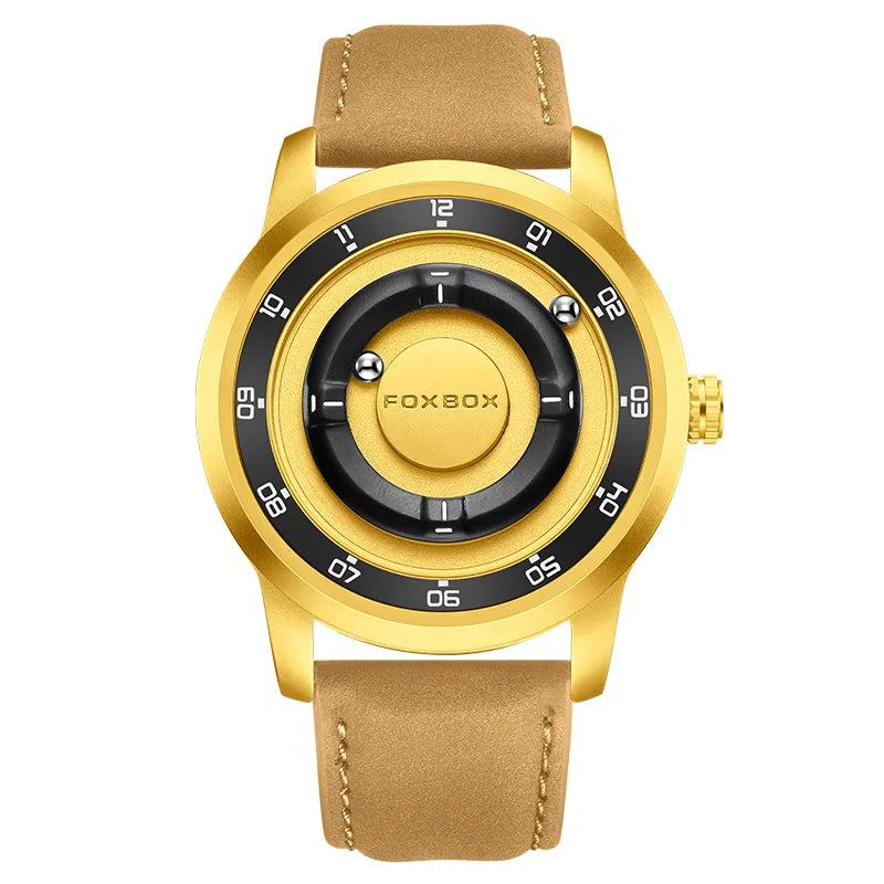 foxbox Planet Design Quartz Watch — Floating Magnetic Pointer Men's Timepiece