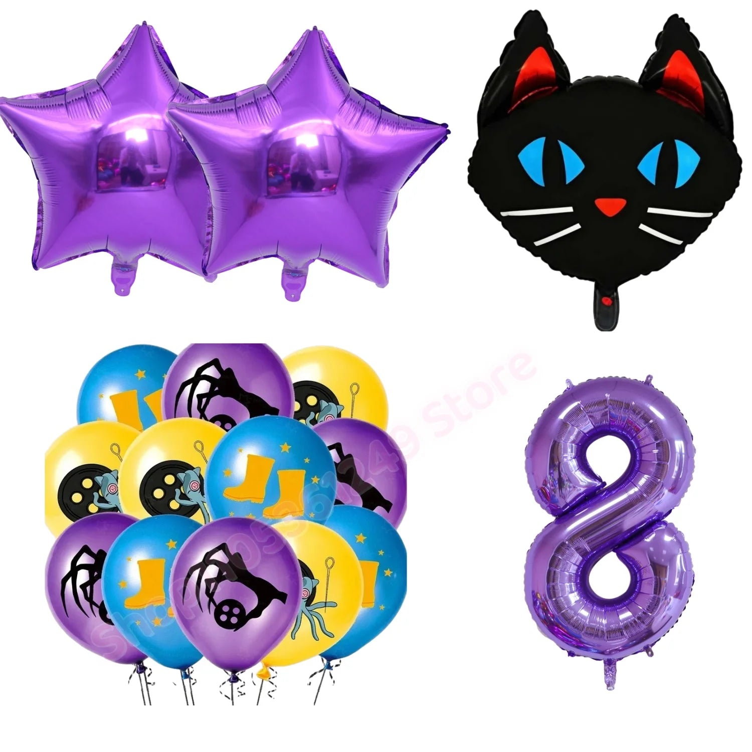 Potdemiel Spooky Ghost House Party Supplies — Starry Night Theme Tableware Set