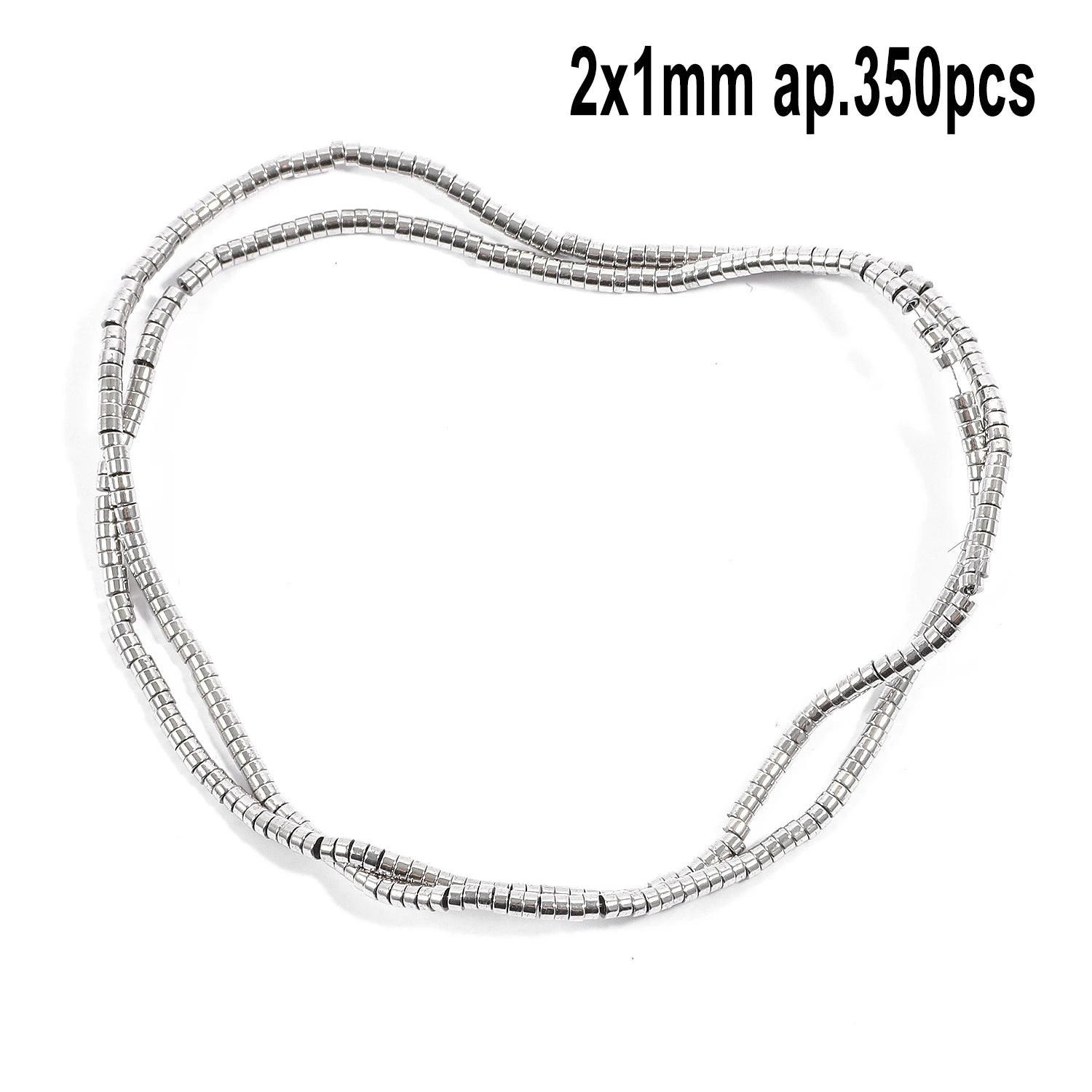 Rhodium Plated Hematite Beads — Geometric Jewelry Making Charms