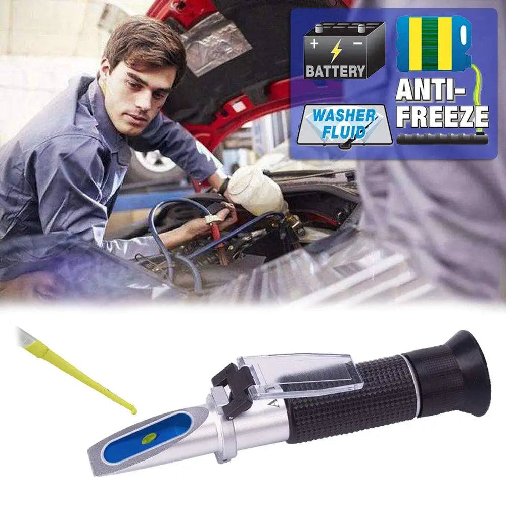LPPCOLTD 4-in-1 Automotive Refractometer — Antifreeze, DEF, and Battery Tester