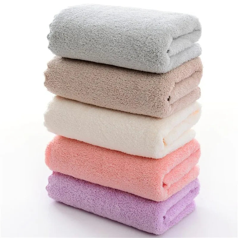 Beeinch Microfiber Coral Velvet Face Towel — Ultra Absorbent Soft Drying Cloth
