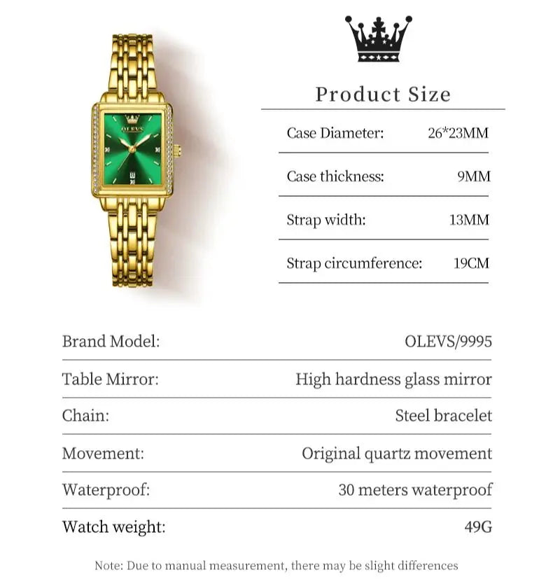 OLEVS 9995 Women's Luxury Watch — Elegant Quartz Timepiece with Luminous Date