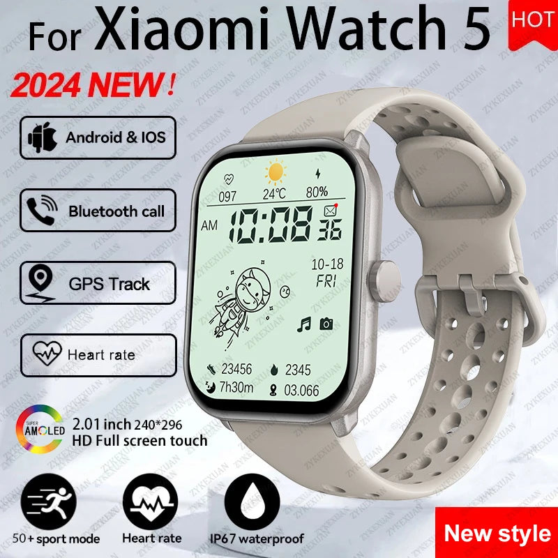 BOXUXING Smart Watch 5 — HD AMOLED Display & Bluetooth Calling