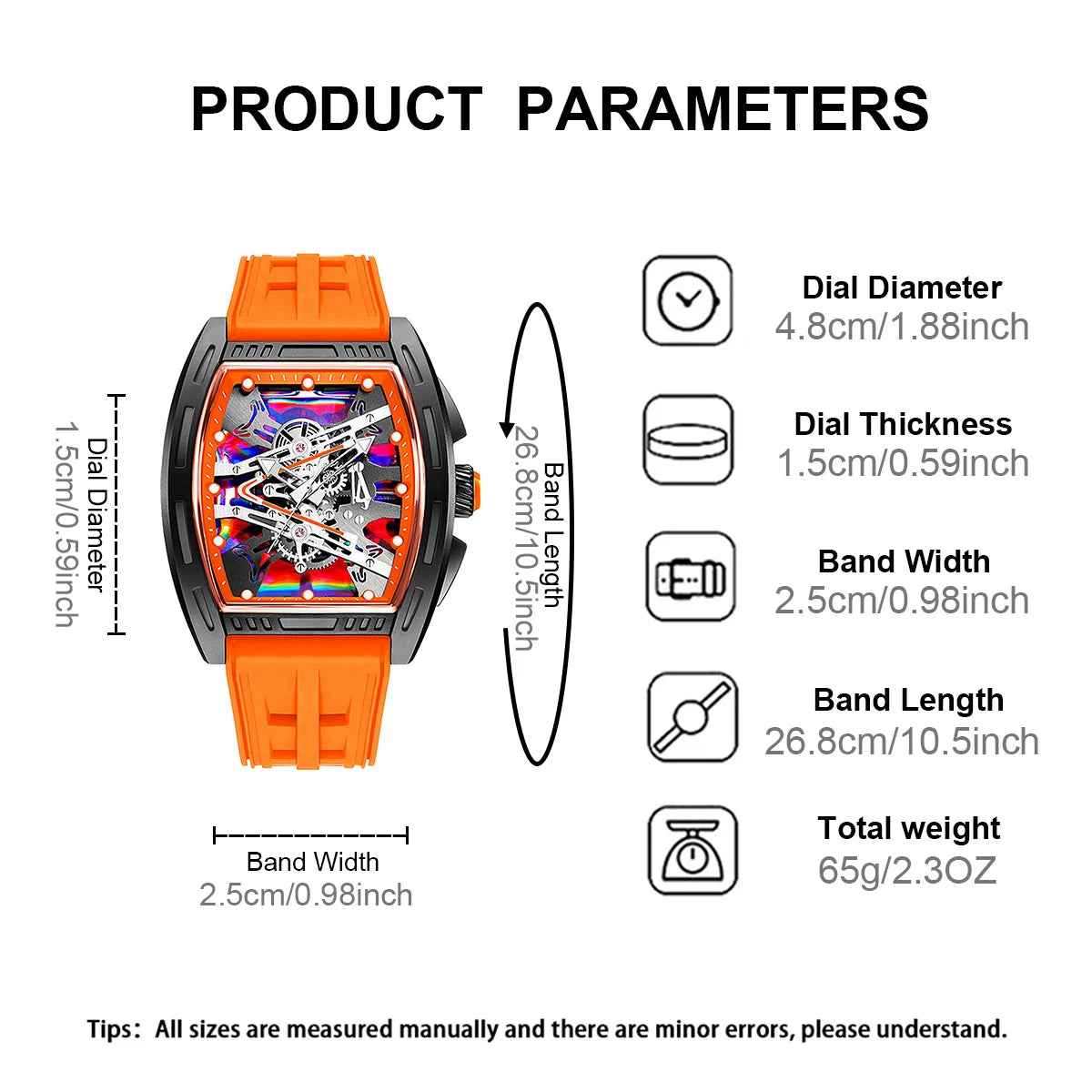 Couple's Business Casual Watch Set — Tonneau Case with Silicone Strap