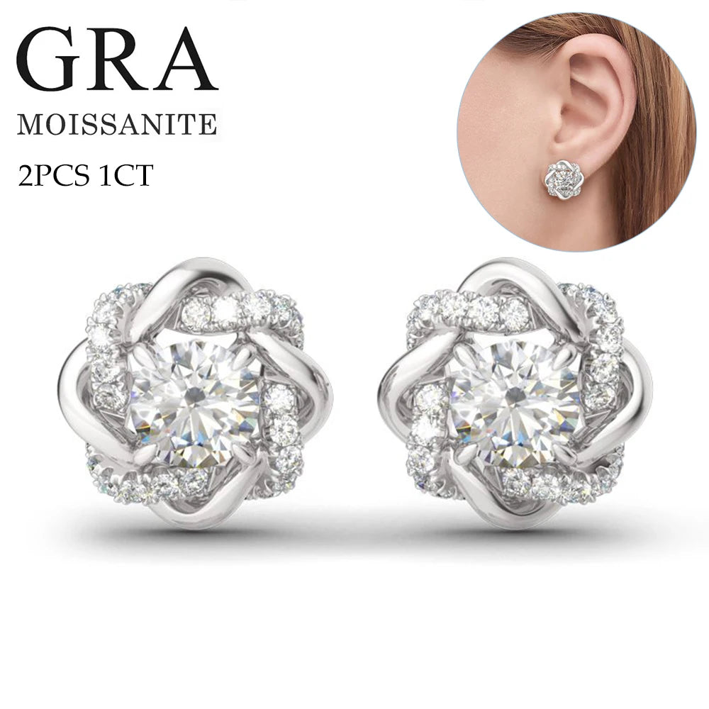 Silver Chakra Moissanite Jewelry Set — Luxury Necklace, Earrings & Bangle