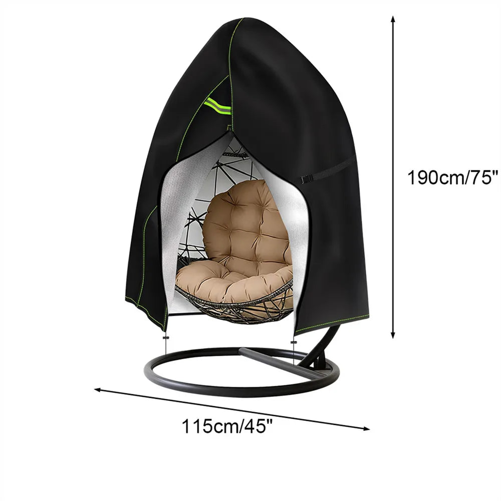 Patio Hanging Egg Chair Cover — Waterproof Heavy Duty Swing Seat Protector