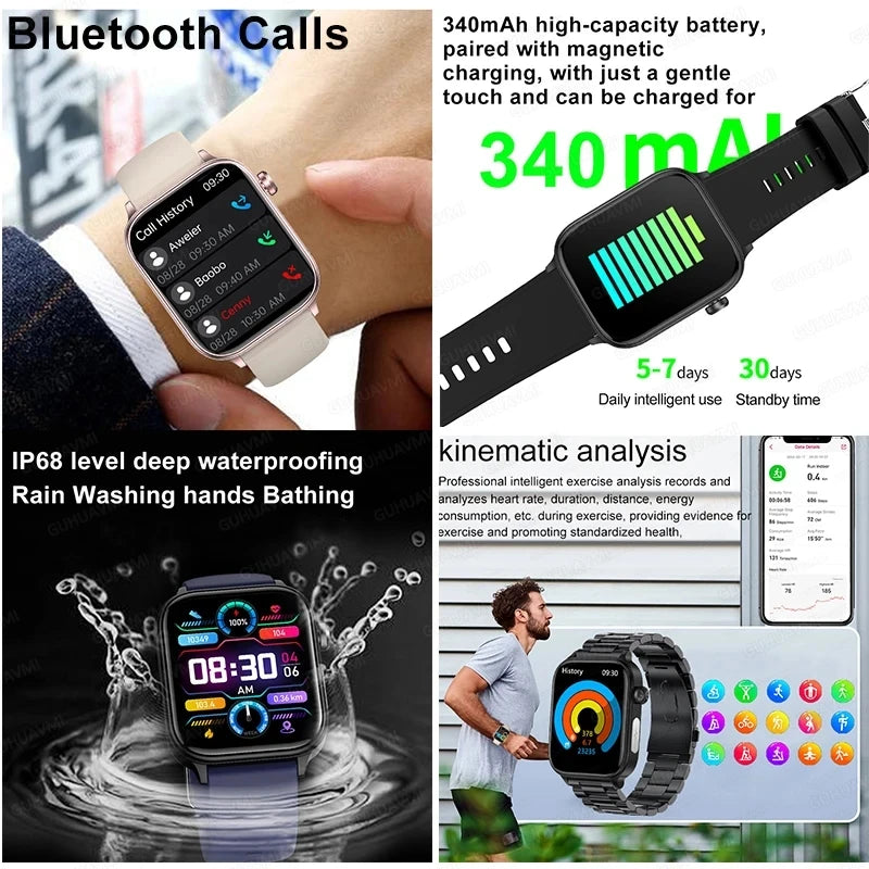 GUHUAVMI Health Smartwatch — Advanced ECG, Blood Pressure & Oxygen Monitor