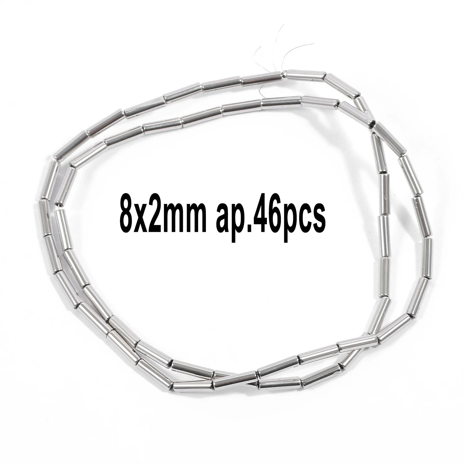 Rhodium Plated Hematite Beads — Geometric Jewelry Making Charms