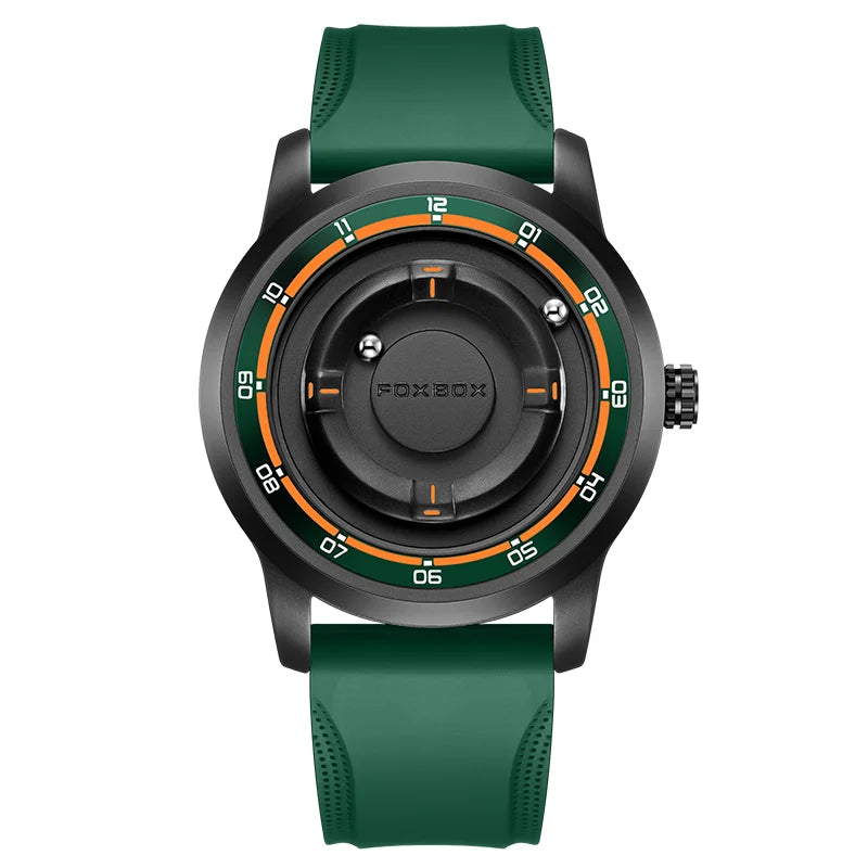 foxbox Planet Design Quartz Watch — Floating Magnetic Pointer Men's Timepiece