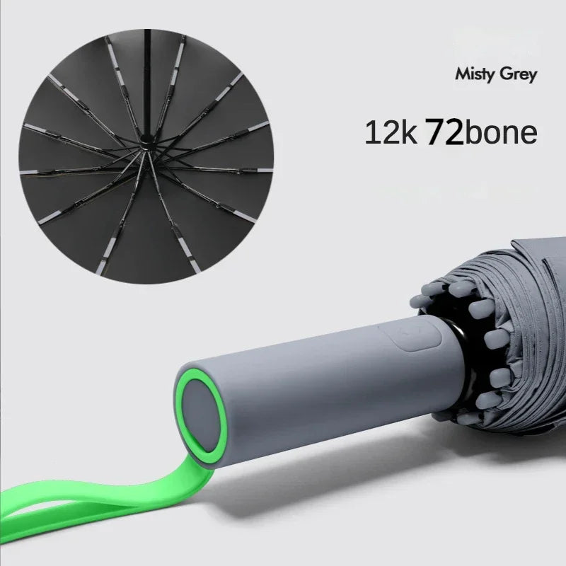 Automatic Windproof Umbrella — Large UV Protection Folding Rain Umbrella