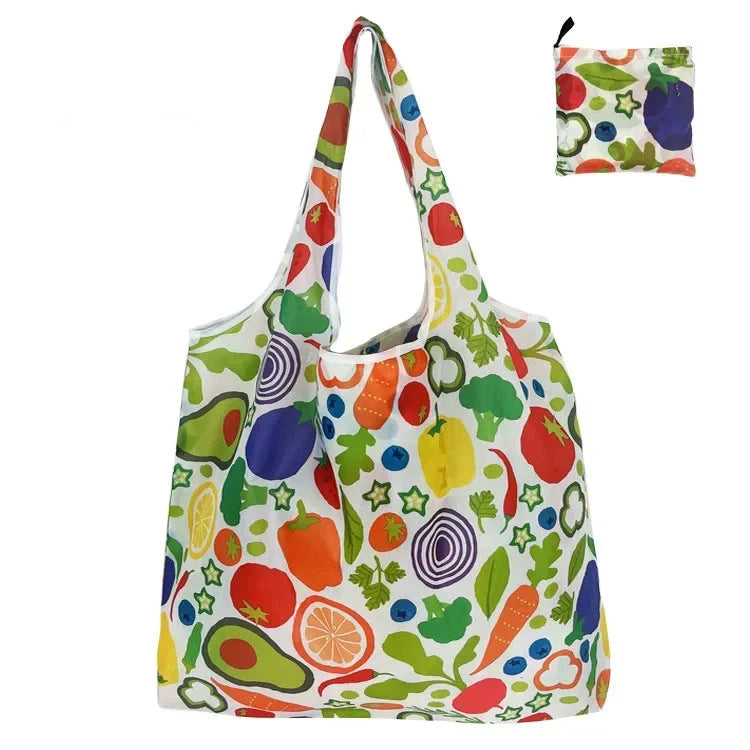 eTya Reusable Floral Shopping Bag — Foldable Large Capacity Tote