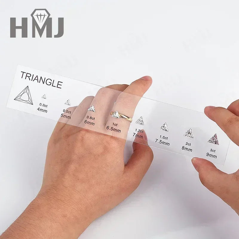 HMJ Gemstone Size Comparison Chart — Brilliant Cut Cubic Zirconia Tool