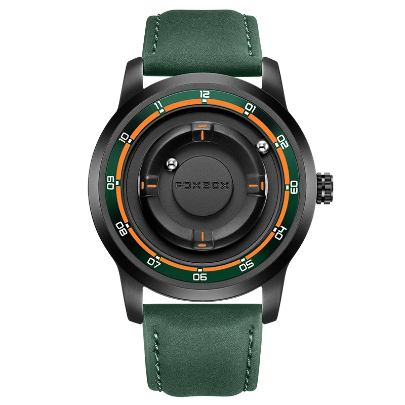 foxbox Planet Design Quartz Watch — Floating Magnetic Pointer Men's Timepiece