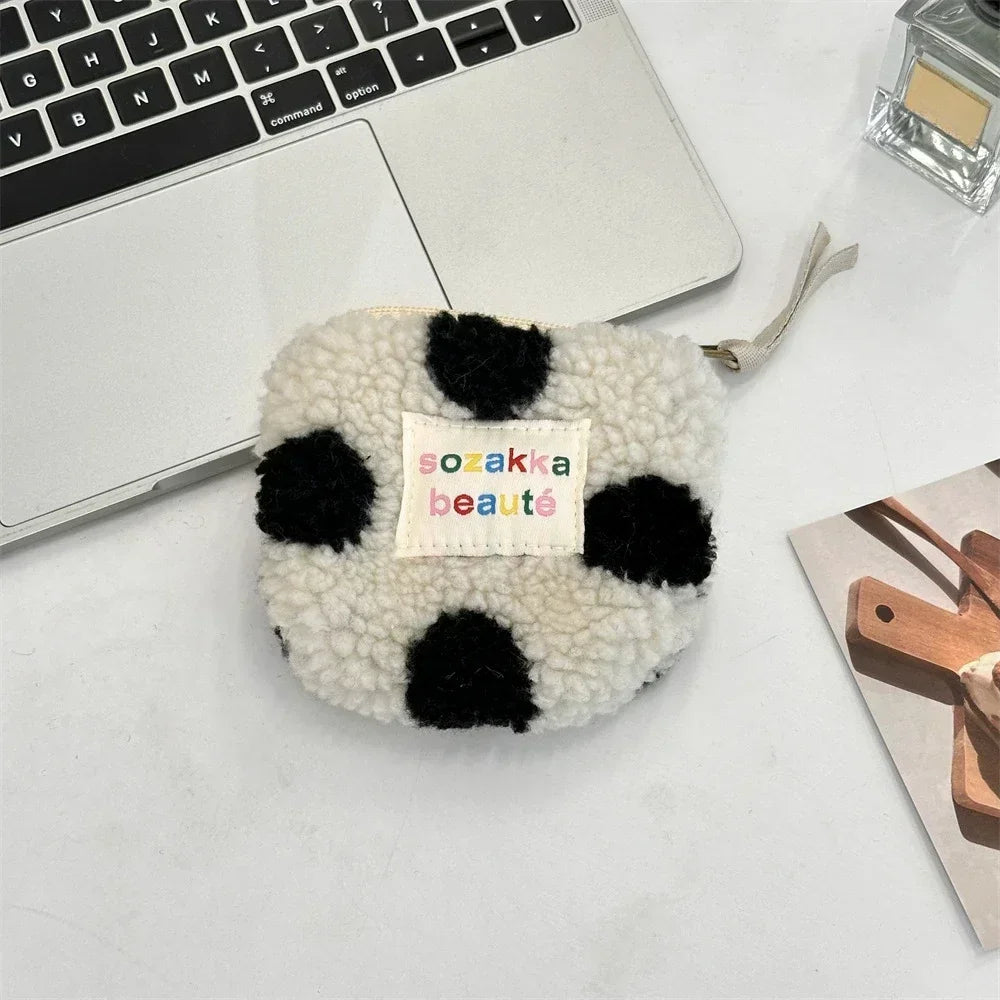 SOZAKKA Floral Canvas Coin Purse — Compact Zippered Change Pouch
