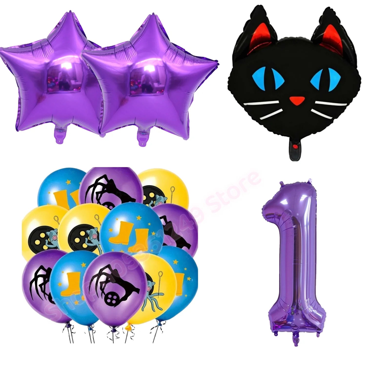 Potdemiel Spooky Ghost House Party Supplies — Starry Night Theme Tableware Set