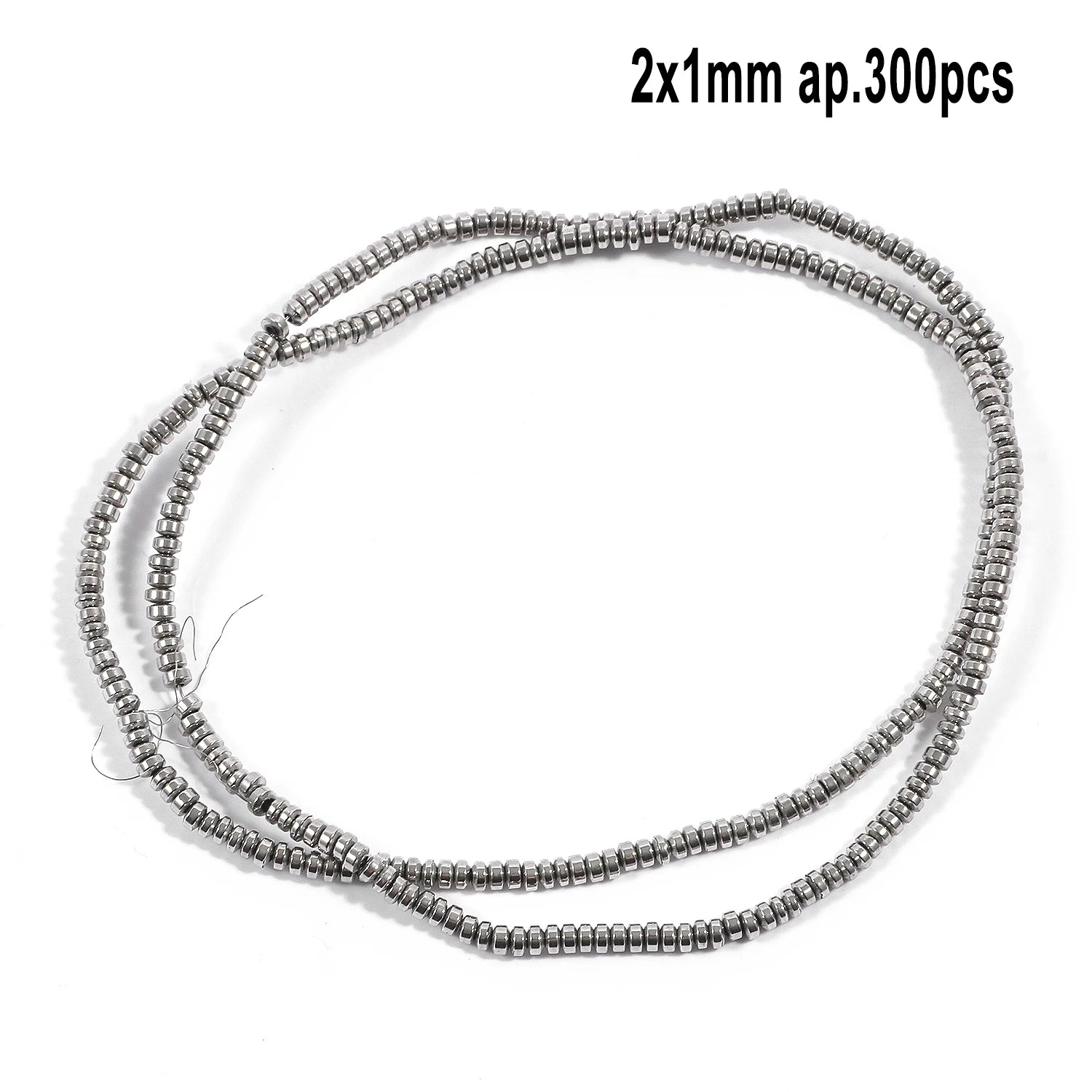 Rhodium Plated Hematite Beads — Geometric Jewelry Making Charms