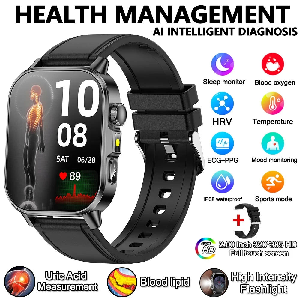 ChiBear Professional Health Smartwatch — Advanced Body Composition & ECG Monitor