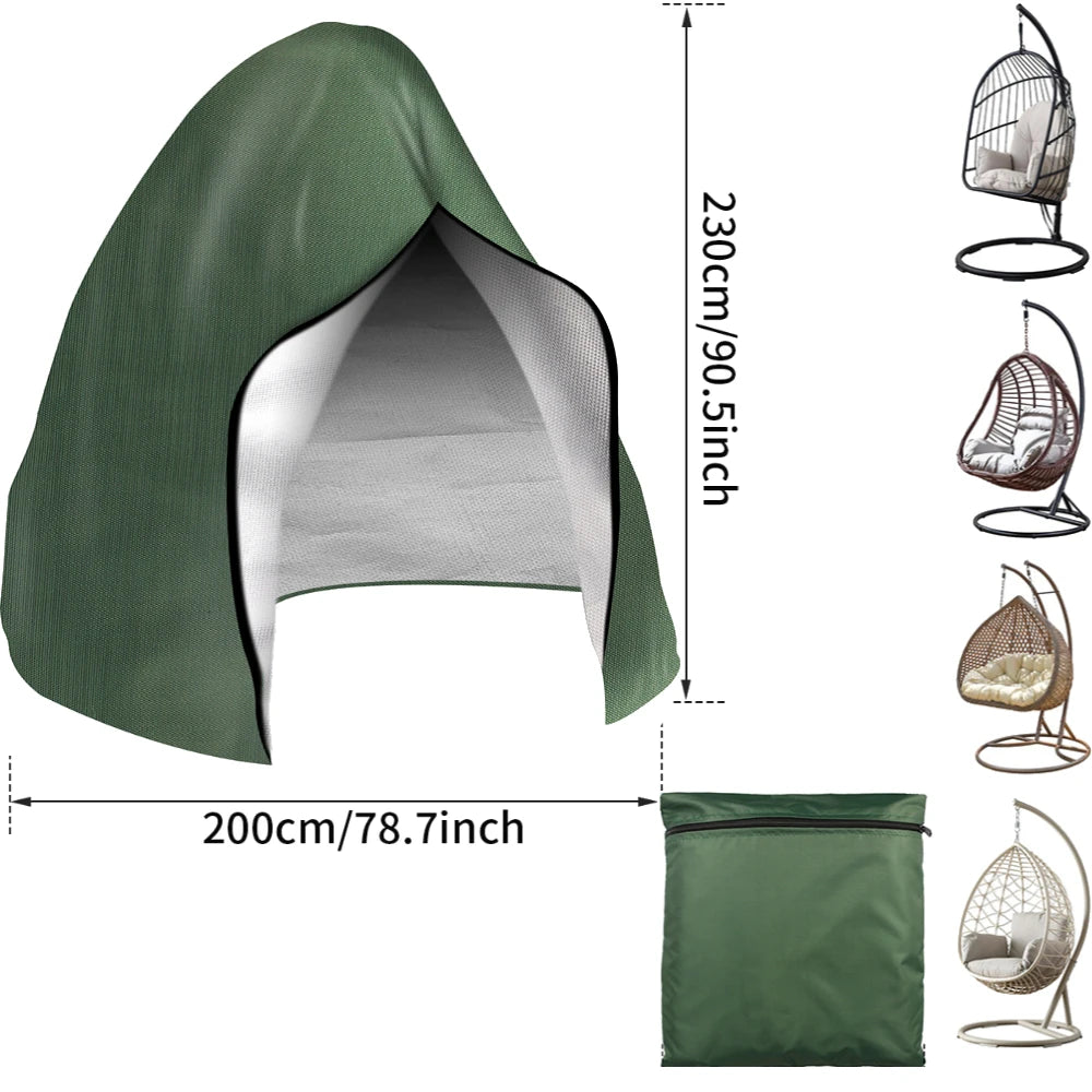 Patio Hanging Egg Chair Cover — Waterproof Heavy Duty Swing Seat Protector
