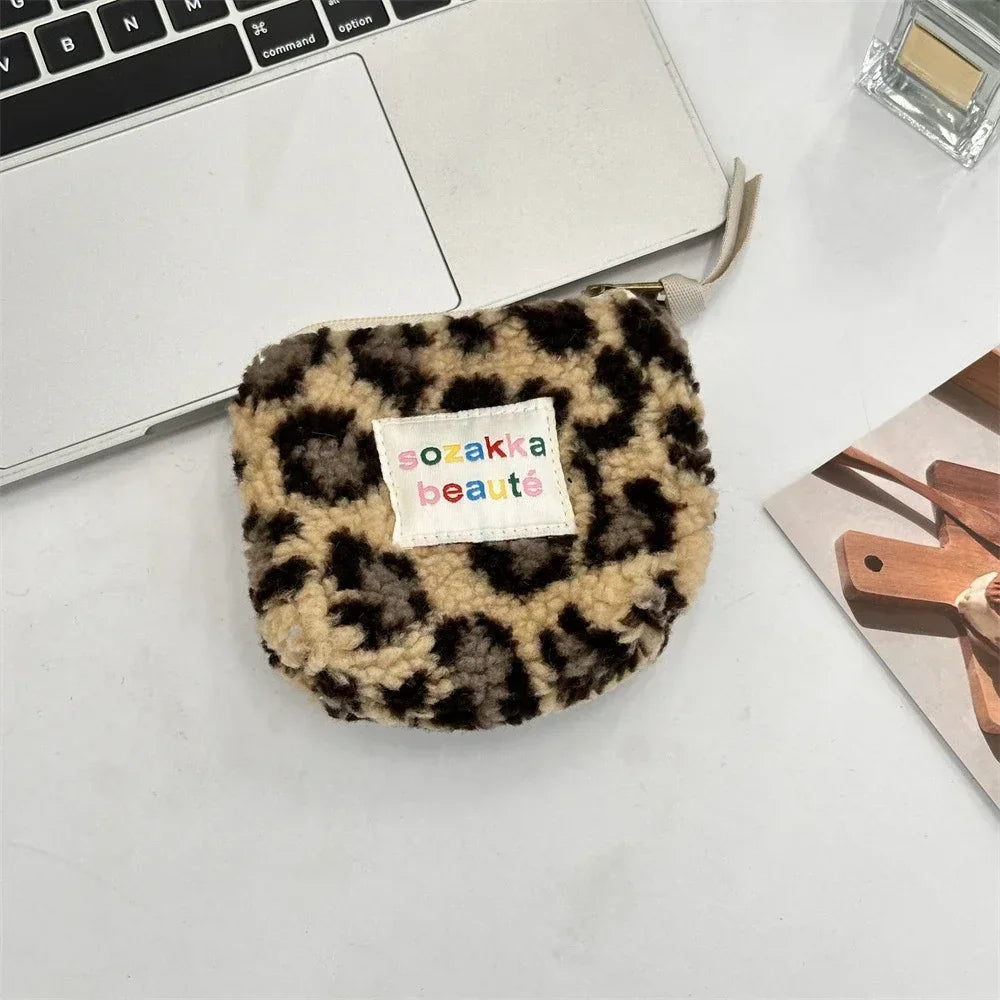 SOZAKKA Floral Canvas Coin Purse — Compact Zippered Change Pouch
