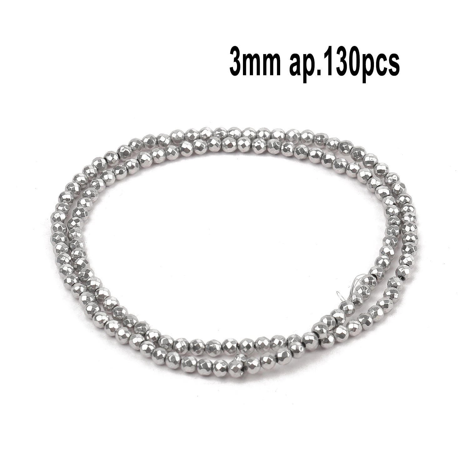 Rhodium Plated Hematite Beads — Geometric Jewelry Making Charms