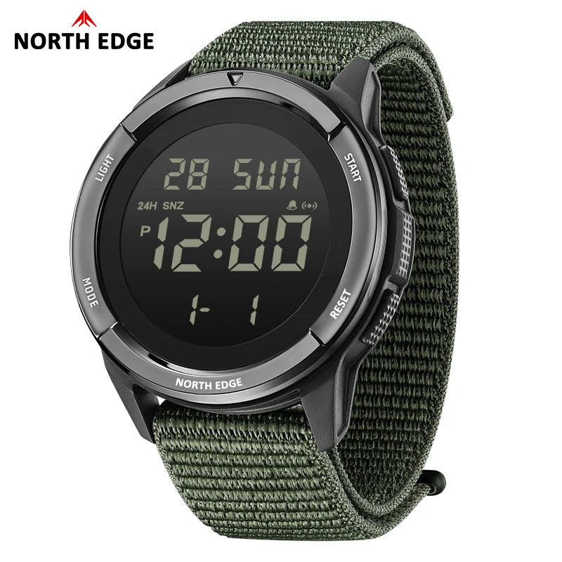 NORTH EDGE TERRAX Digital Watch — Waterproof Outdoor Sports Timepiece
