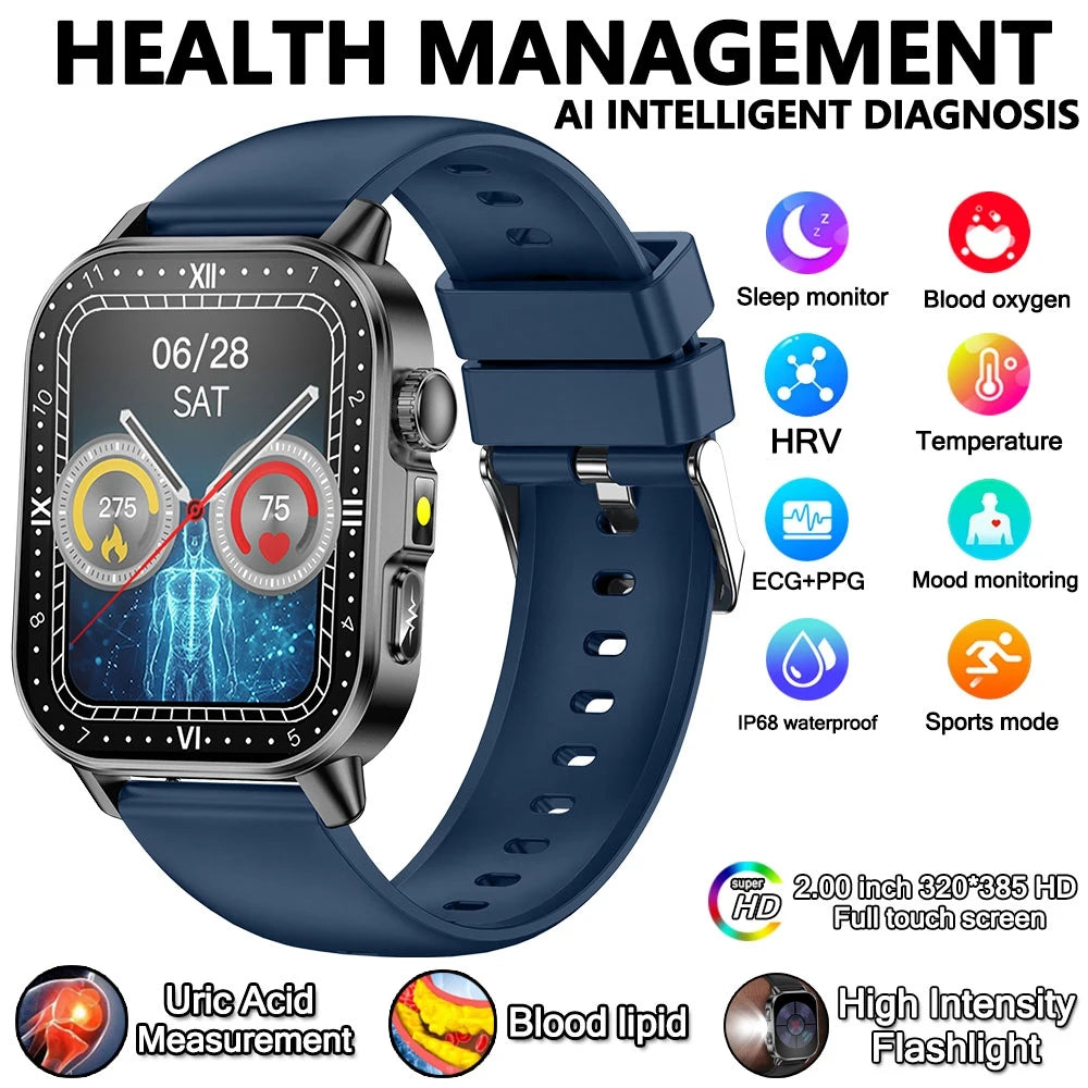 ChiBear Professional Health Smartwatch — Advanced Body Composition & ECG Monitor
