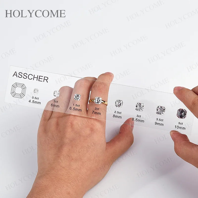 PTX Cubic Zirconia Comparison Chart — Jewelry Size & Shape Reference Kit