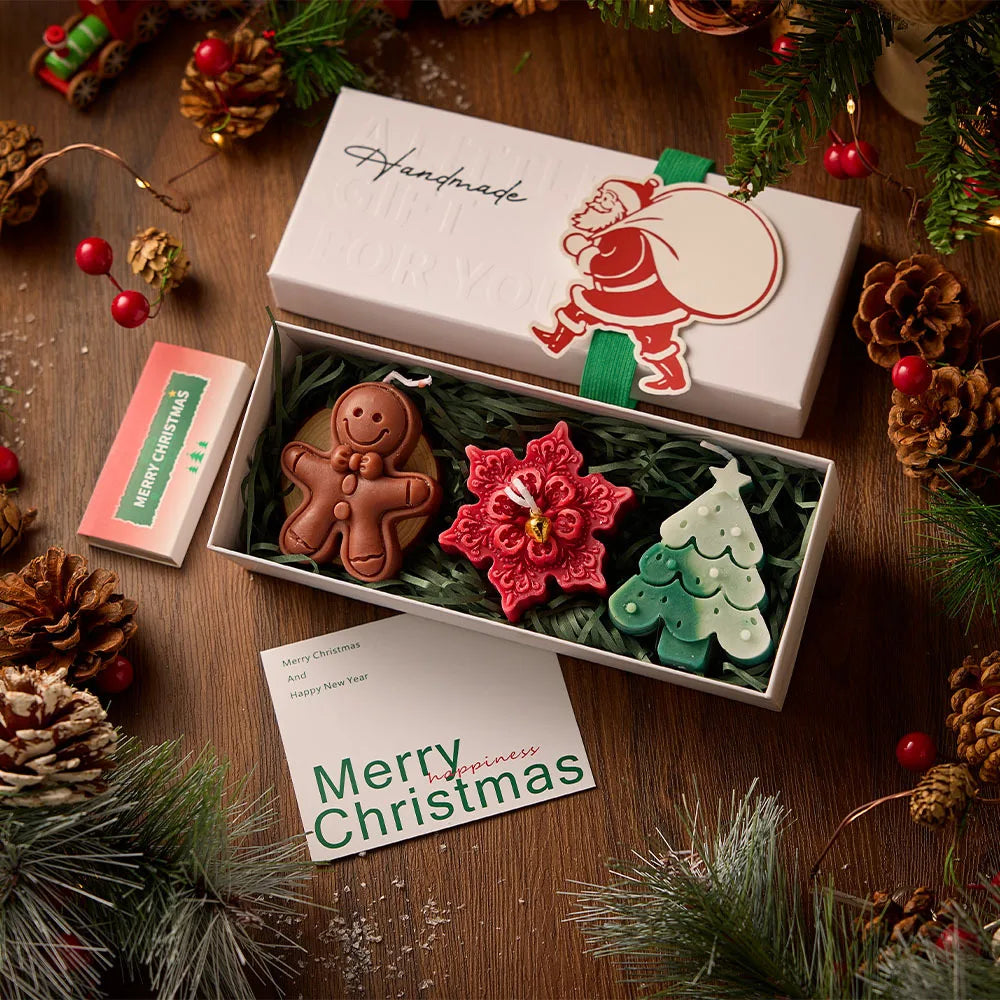 Handmade Christmas Scented Candle Gift Set — Festive Holiday Home Decor