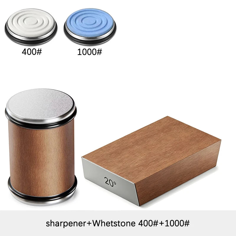 Niiruo Rolling Knife Sharpener — Double Sided Diamond Stone Roller