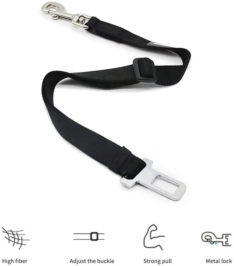 YOUSE Adjustable Pet Car Seat Belt — Secure Vehicle Safety Tether for Dogs and Cats