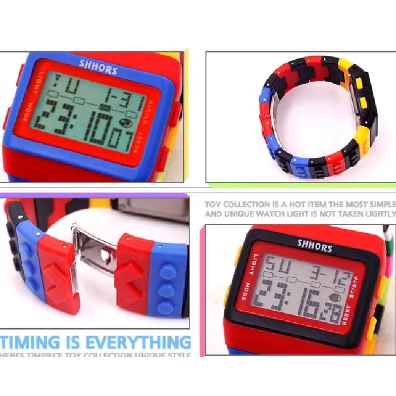ACRDDK Digital LED Sports Watch — Colorful Block Style Wristwatch