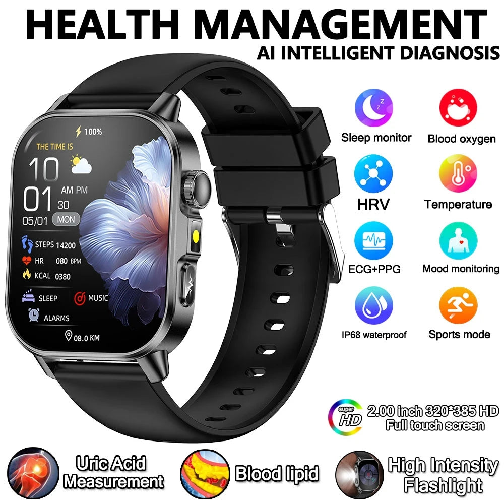 ChiBear Professional Health Smartwatch — Advanced Body Composition & ECG Monitor