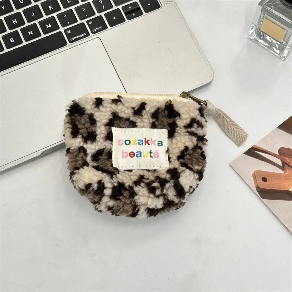 SOZAKKA Floral Canvas Coin Purse — Compact Zippered Change Pouch
