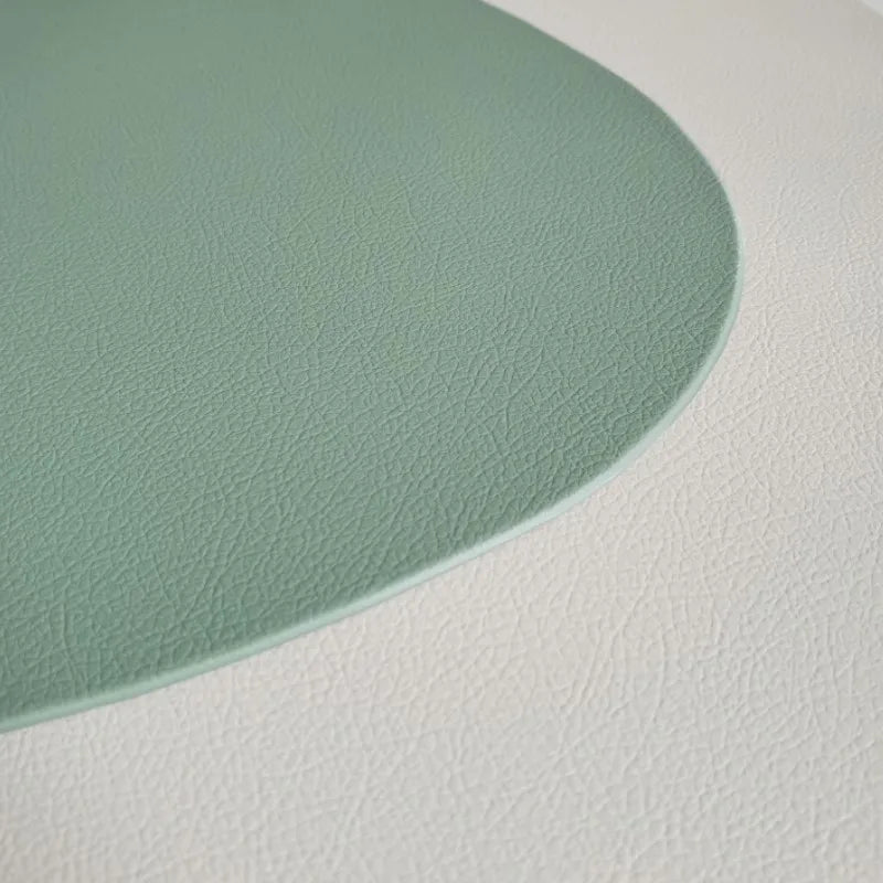 PU Leather Placemat and Coaster Set — Waterproof & Oil-Proof Table Mats