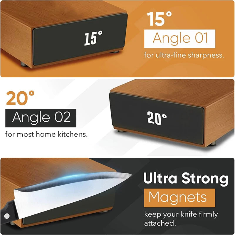 Niiruo Rolling Knife Sharpener — Double Sided Diamond Stone Roller