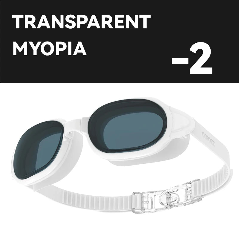 COPOZZ Prescription Swimming Goggles — Anti-Fog Diopter Eyewear for Adults