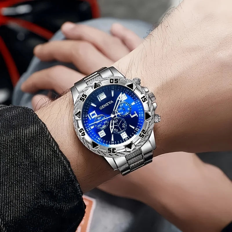 RUNERR Men's Quartz Watch — Stylish Stainless Steel Sport Wristwatch