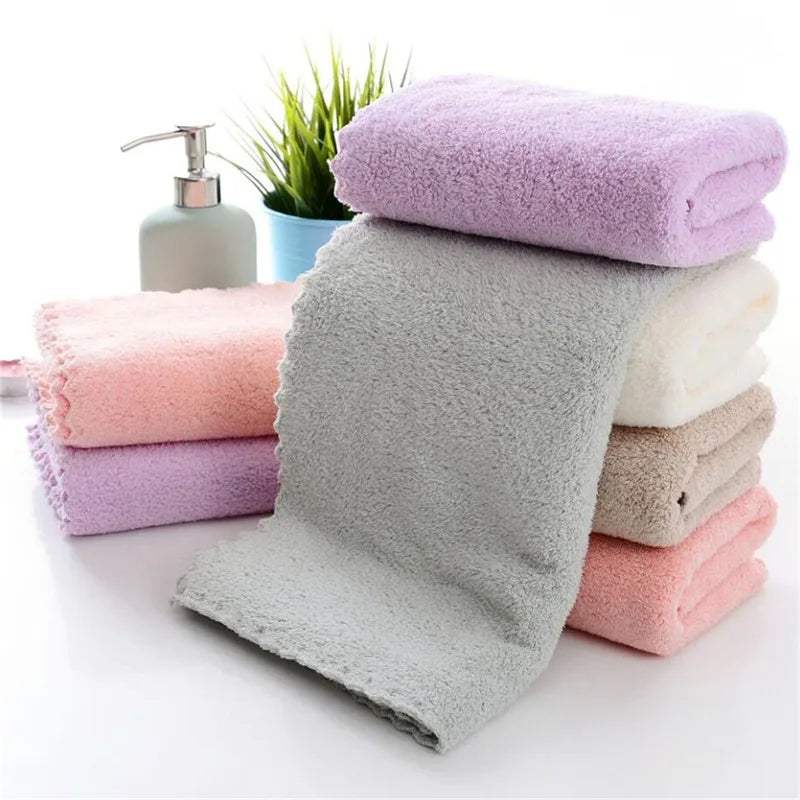 Beeinch Microfiber Coral Velvet Face Towel — Ultra Absorbent Soft Drying Cloth