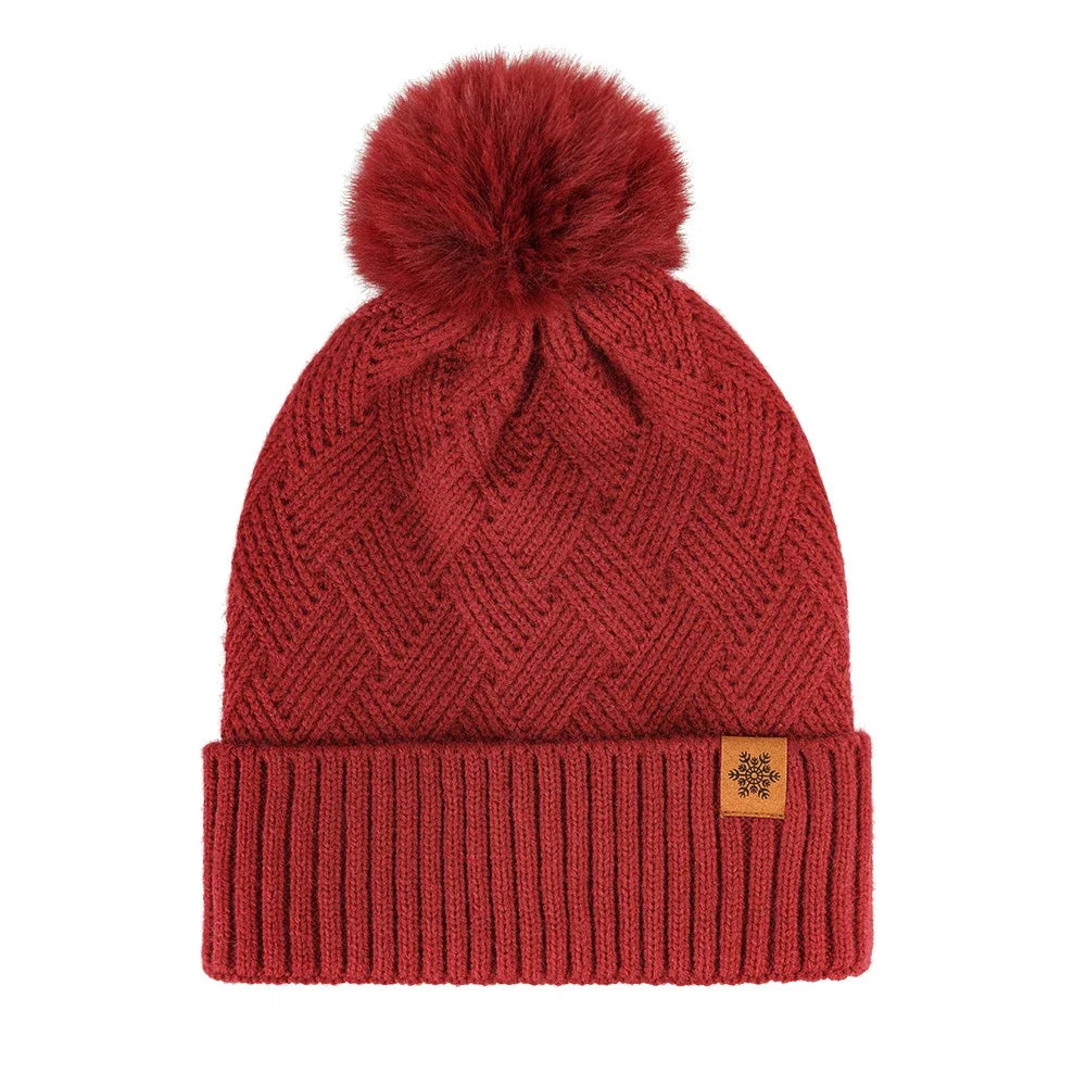 Winter Thermal Accessory Set — Knit Beanie, Scarf & Touchscreen Gloves