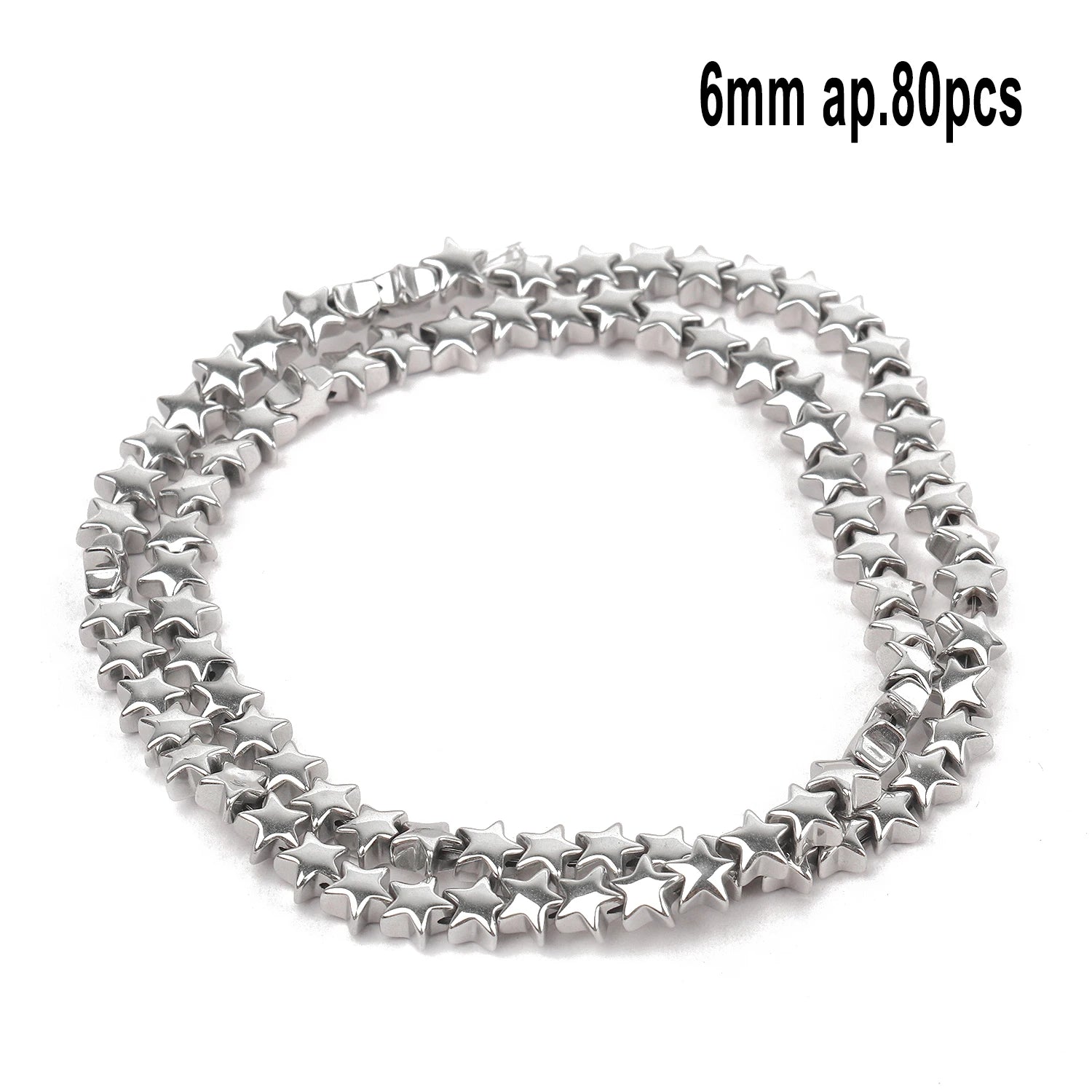 Rhodium Plated Hematite Beads — Geometric Jewelry Making Charms