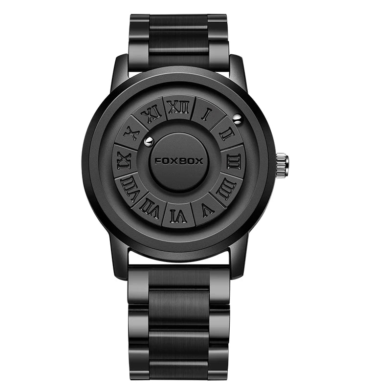 foxbox Planet Design Quartz Watch — Floating Magnetic Pointer Men's Timepiece