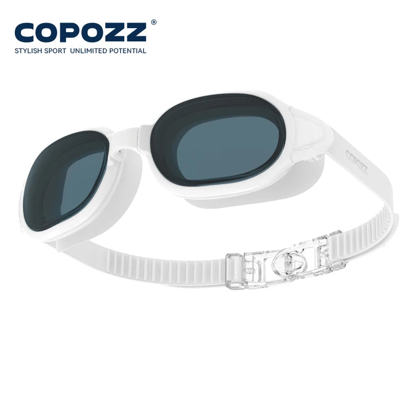 COPOZZ Prescription Swimming Goggles — Anti-Fog Diopter Eyewear for Adults