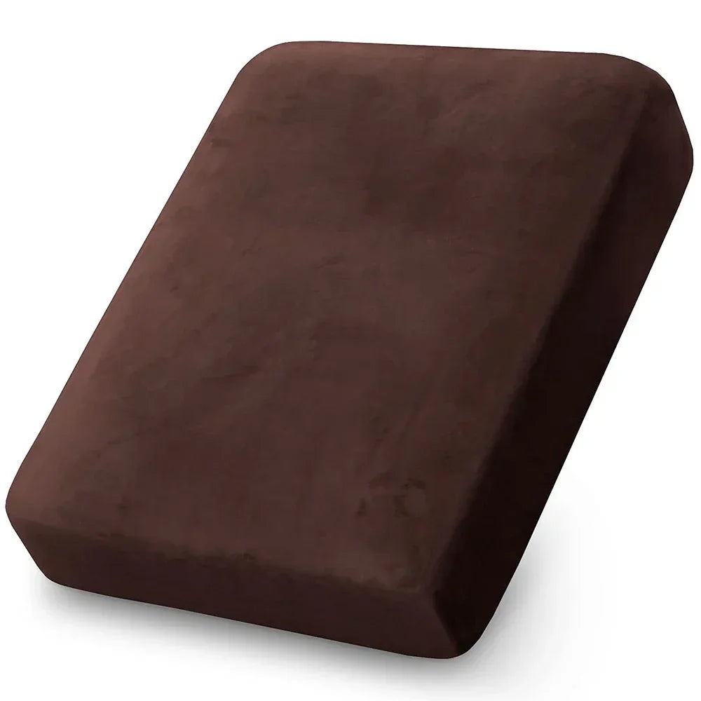 Plush Velvet Sofa Cushion Covers — Soft Stretch Furniture Protector