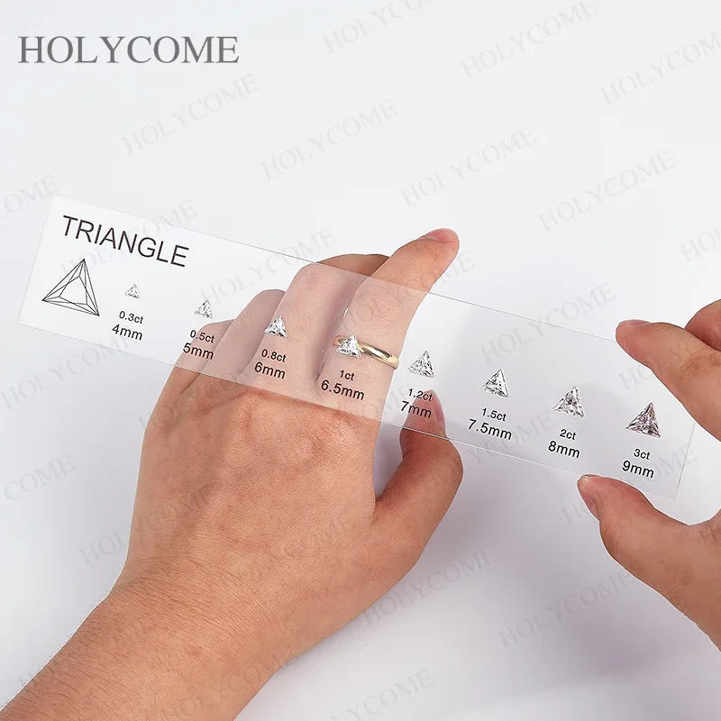 PTX Cubic Zirconia Comparison Chart — Jewelry Size & Shape Reference Kit